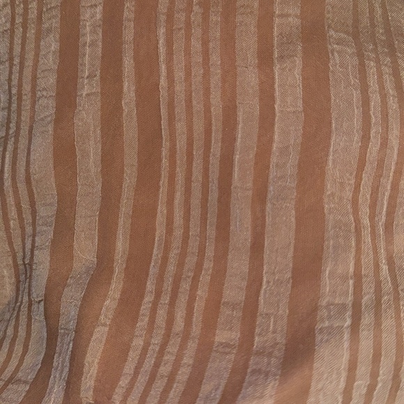 A. Calin by Flying Tomato pink ivory stripes puff sleeves layered ruffle dress S - Picture 8 of 9